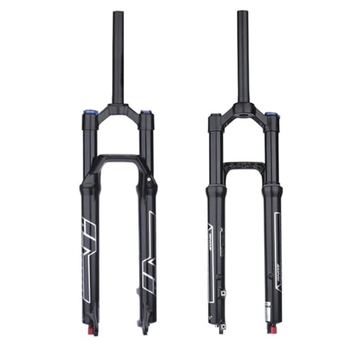 LPYDWZ 26/27,5/29 Zoll MTB Fahrradfedergabel, 1-1/8 Zoll Gerades Rohr 34mm Scheibenbremse Fahrradschaft Luftvordergabel QR mit Rückpralleinstellung Federweg 140mm(Shoulder Lock,26 inch) von LPYDWZ