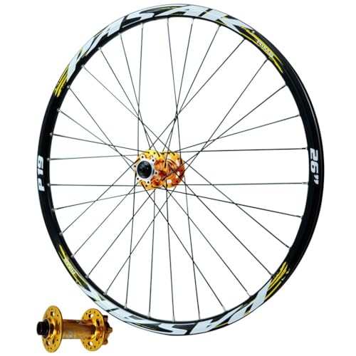 LPYDWZ Fahrrad Laufradsatz 26/27,5/29 Zoll Aluminiumlegierung Hybrid/MTB Nabe HG Abgedichtetes Lager 6 Loch Scheibenbremse Mountain Felge for 7-12 Gang Kassette 2250 G(Thru AXLE Front Wheel,24 inch) von LPYDWZ