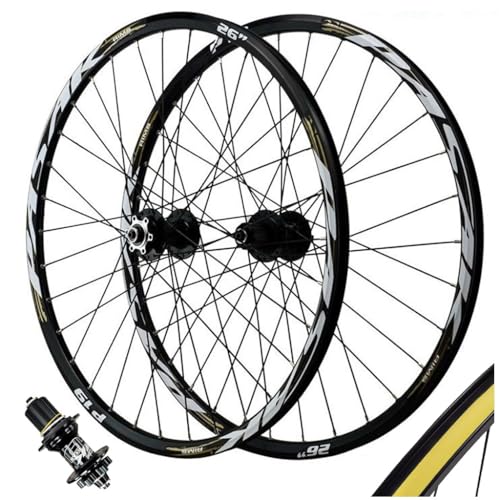 LPYDWZ MTB Fahrrad Laufradsatz 26/27,5/29 Zoll, Doppelwandige Aluminiumlegierung Scheibenbremse MTB Nabe 32 Speichen Mountainbike Laufrad for HG/MS/XD 7–12 Speed(HG Tower Base,27.5 INCH) von LPYDWZ