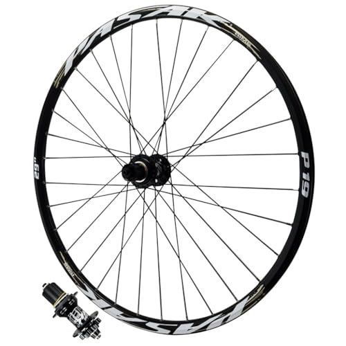 LPYDWZ MTB Fahrrad Laufradsatz 26 Zoll 27,5 Zoll 29 Zoll, Aluminiumlegierung Fahrradfelge 32H Abgedichtetes Lager Fahrrad Vorderrad und Hinterrad for 7–12 Gang Kassette(Black Rear Wheel,27.5 ER) von LPYDWZ