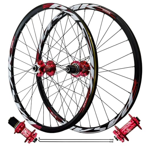 LPYDWZ MTB Fahrradlaufradsatz 26 27,5 Zoll 29 Zoll, Aluminiumlegierungsfelge HG Abgedichtetes Lager 142mm Steckachse 32H Vorder und Hinterradfelge for 7-12 Gang Kassette(Thru AXLE Front+Rear,26 inch) von LPYDWZ