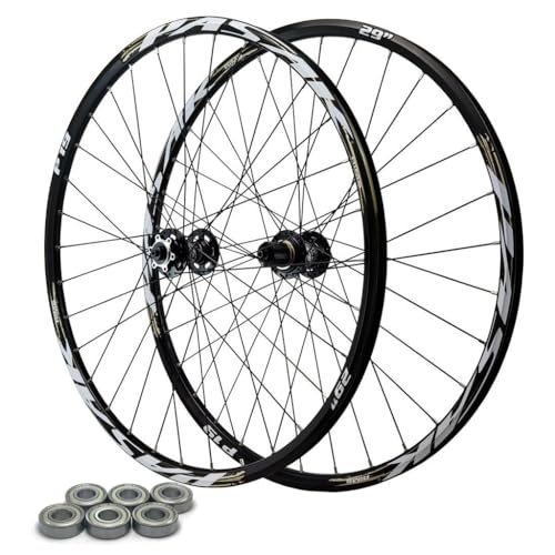 LPYDWZ MTB Räder 26 27,5 29 Zoll Steckachse 142mm Aluminiumlegierung, Scheibenbremse Abgedichtetes Lager 32H Fahrrad Radfahren Vorder Und Hinterradfelge for 7–12 Gänge 2210g(F+R,Thru AXLE 29 inch) von LPYDWZ