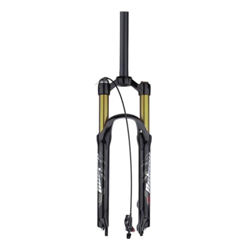 LPYDWZ Mountainbike Federgabel 26/27,5/29 Zoll, Scheibenbremse 1-1/8 Zoll Gerades Rohr MTB Vorderradgabel QR 9mm Fernverriegelung Federweg 120mm(Straight Tube b,29 inch) von LPYDWZ