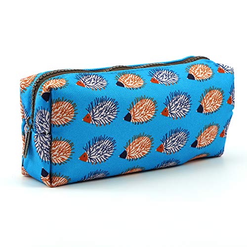 Igel-Federmäppchen, Leinen, Stifttasche, Schreibwarenetui, Make-up-Tasche, Gadget-Tasche, Igel-Motiv. Igel-Federmäppchen, Leinen, Stifttasche, Schreibwarenetui, Make-up-Tasche, Gadget-Tasche, Igel-Motiv. von LParkin