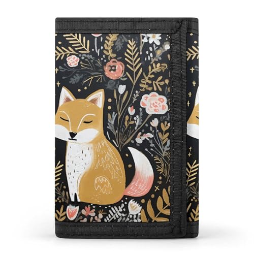 LQPMNK Trifold Wallet, Love Cartoon Fox Print Wallet with Multiple Slots Elegant Wallet Business Wallet Travel Wallet Multi Pocket Wallet, Style, One Size, Minimalist, Stil:, Einheitsgröße, von LQPMNK