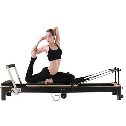 LQQHFSW Faltbare Pilates, verstellbare Ausrüstung Home Workouts geeignet Balance Übung Studio Gym Yoga Übung(Black) von LQQHFSW