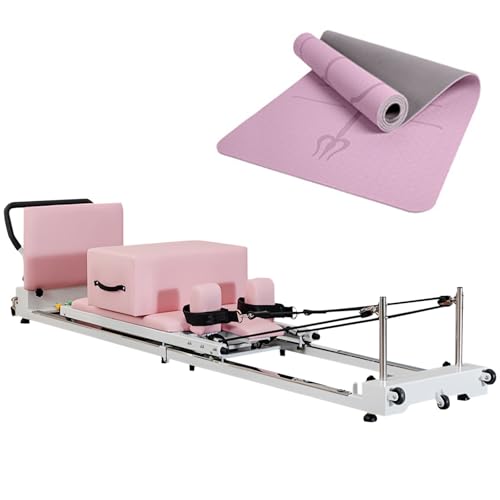 LQQHFSW Pilates-Gerät, Pilates Reformer Faltbares Gerät Heimstudio Mit Reformer Box, Yogamatte Für Home Workouts Und Fitnessübungen von LQQHFSW