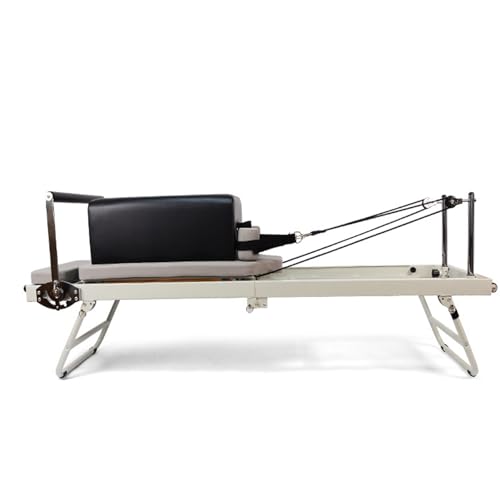 LQQHFSW Pilates-Reformer, Faltbares Pilates-Reformer-Gerät Für Krafttraining Zu Hause, Fitnessgerät Mit Pilates-Sitzbox(Black) von LQQHFSW