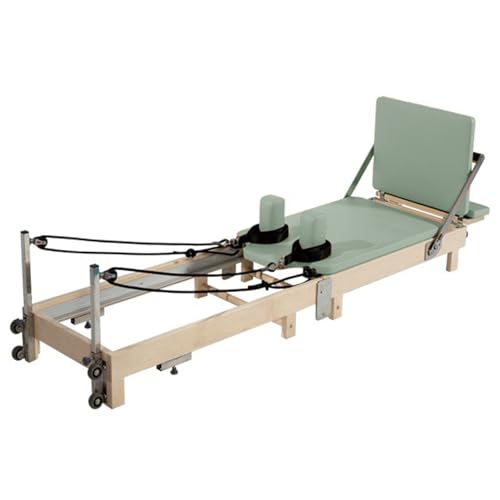 LQQHFSW Pilates-Reformer-Maschine, Faltbare Pilates Reformer Maschine FüR Zuhause Pilates Reformer Krafttraining Yogastudio AusrüStung(Green) von LQQHFSW