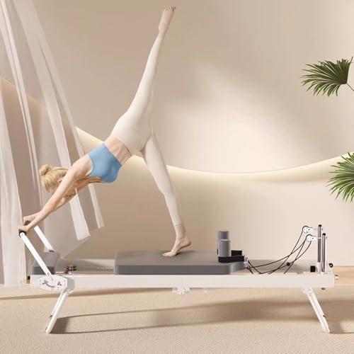 LQQHFSW Pilates-Reformer-Maschine, Multifunktionaler Zuhause Pilates Reformer Faltbare Fitness-Ausrüstung Trainingsgeräte für Fitness-Enthusiasten & Anfänger von LQQHFSW