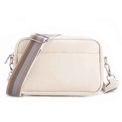 LQSCJS Damen Crossbody Bag, Damen Umhängetasche Bags For Women Mit Breitem Schultergurt Verstellbar Abnehmbar für Verabredungen, tägliches Arbeiten, Einkaufen, Beige LQSCJS Damen Crossbody Bag, Damen Umhängetasche Bags For Women Mit Breitem Schultergurt Verstellbar Abnehmbar für Verabredungen, tägliches Arbeiten, Einkaufen, Beige von LQSCJS