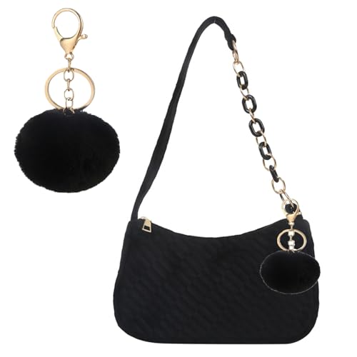 LQSCJS Umhängetasche Damen Handtasche, Umhängetasche Tasche, y2k Shoulder Bag, 90er Jahre Umhängetasche Damen, Handtasche Vintage für Frauen Dating Reisen Party Einkaufe (Schwarz-3) von LQSCJS