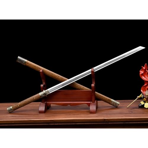 LQSLFsword 102cm Großes Schwert，Zweihändiges Schwert Katana，Samuraischwert，Sharp，Katana Schwert scharf， Handgeschmiedeter hoher Manganstahl von LQSLFsword