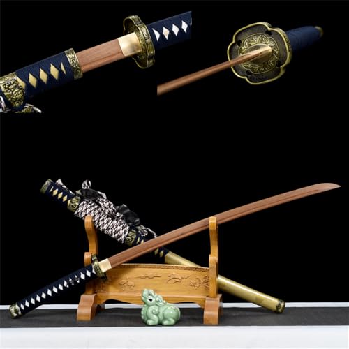 LQSLFsword 103 cm handgefertigtes holzschwert，Holz Tachi， Kampfkunst Praxis Holzmesser， Samurai schwerter Katana Schwert， Sammlung/Rollenspiel von LQSLFsword