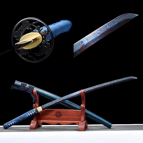 LQSLFsword 103cm Hochwertig Katana,Samuraischwert,Sharp,Katana Schwert scharf, Handgeschmiedeter Damaskusstahl Sammlung, Geschenke, Wildnis Überleben LQSLFsword 103cm Hochwertig Katana,Samuraischwert,Sharp,Katana Schwert scharf, Handgeschmiedeter Damaskusstahl Sammlung, Geschenke, Wildnis Überleben von LQSLFsword