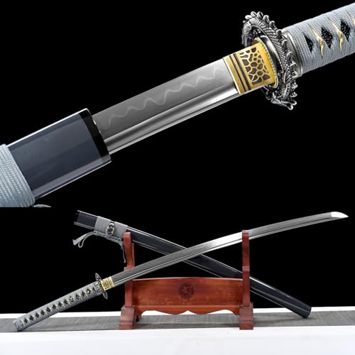 LQSLFsword 103cm Katana,Samuraischwert,Sharp,Katana Schwert scharf, Hand geschmiedete T10 Stahl brennende Klinge LQSLFsword 103cm Katana,Samuraischwert,Sharp,Katana Schwert scharf, Hand geschmiedete T10 Stahl brennende Klinge von LQSLFsword