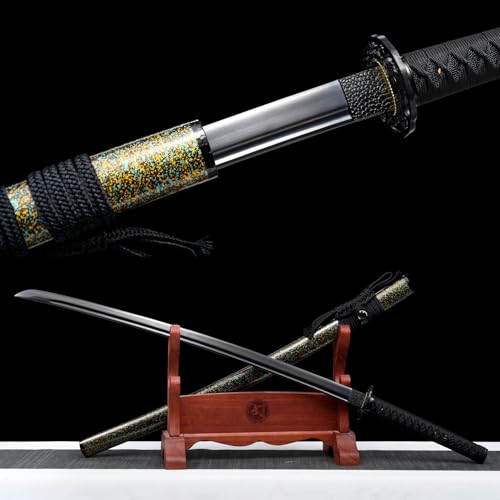 LQSLFsword 103cm Katana，Samuraischwert，Sharp，katana Schwert scharf， Handgeschmiedeter Kohlenstoffstahl von LQSLFsword