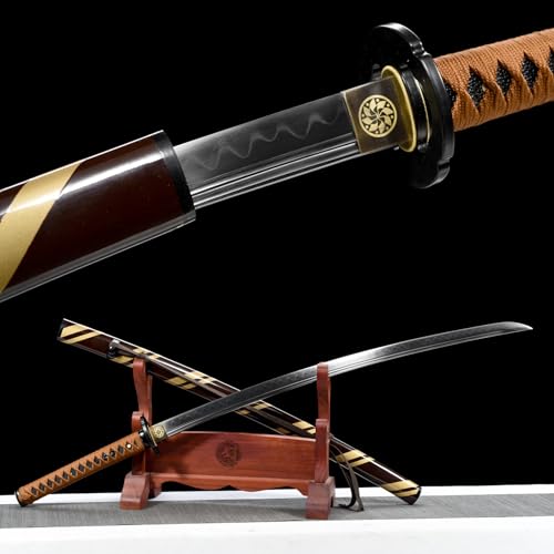 LQSLFsword 103cm Samuraischwert/Sharp/Katana/Hand geschmiedete T10 Stahl brennende Klinge ,Sammlungen, Geschenke, Halloween, Rollenspiele, Kampfsportübungen LQSLFsword 103cm Samuraischwert/Sharp/Katana/Hand geschmiedete T10 Stahl brennende Klinge ,Sammlungen, Geschenke, Halloween, Rollenspiele, Kampfsportübungen von LQSLFsword