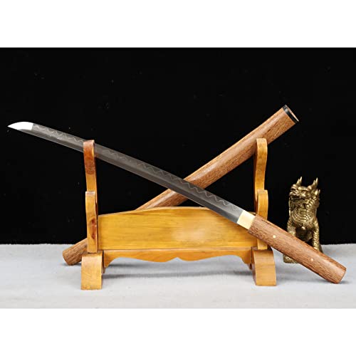 LQSMX sword 29.5in Medium Samurai Sabre Schwerter echte Waffen/scharf/Handgeschmiedeter T10 Stahl Erdbedeckte brennende Klinge von LQSMX sword