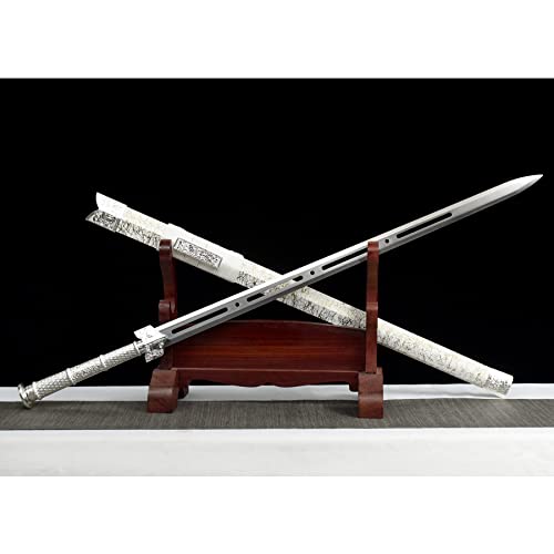 LQSMX sword Chinesisches Schwert/scharf/Katana Schwert Zweihändiges Schwert, Einhandschwert 42.5in Schwerter echte Waffen Handgeschmiedeter 1060 Stahl LQSMX sword Chinesisches Schwert/scharf/Katana Schwert Zweihändiges Schwert, Einhandschwert 42.5in Schwerter echte Waffen Handgeschmiedeter 1060 Stahl von LQSMX sword