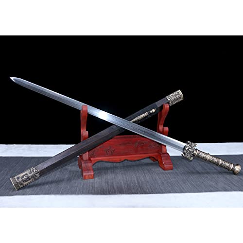 LQSMX sword Chinesisches Schwert/scharf/Katana Schwert Zweihändiges Schwert, Einhandschwert 42.5in Schwerter echte Waffen Handgeschmiedeter Damaskusstahl LQSMX sword Chinesisches Schwert/scharf/Katana Schwert Zweihändiges Schwert, Einhandschwert 42.5in Schwerter echte Waffen Handgeschmiedeter Damaskusstahl von LQSMX sword