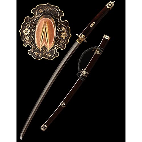 LQSMX sword echte Katana Schwert 41in Samurai Schwert Raffinierter Stahl/Damaszenerstahl Dreischichtige Verbundtechnologie Erdbedeckte Brennklingentechnologie/scharf LQSMX sword echte Katana Schwert 41in Samurai Schwert Raffinierter Stahl/Damaszenerstahl Dreischichtige Verbundtechnologie Erdbedeckte Brennklingentechnologie/scharf von LQSMX sword