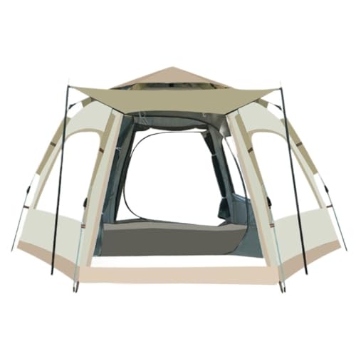 Tent for Camping Tragbares, Mückensicheres Campingzelt for Den Außenbereich, Vollautomatisches, Verdicktes, Faltbares, Sechseckiges Zelt for 5–8 Personen Zelte (Color : H, Size : A) von LQVAIPT