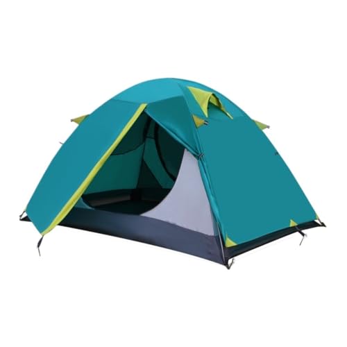 Tent for Camping Zelt Outdoor Supplies Doppel Camping Zelt Picknick Regendicht Camping Bergsteigen Ausrüstung Zelt Tragbares Zelt Zelte (Color : Green, Size : A) von LQVAIPT