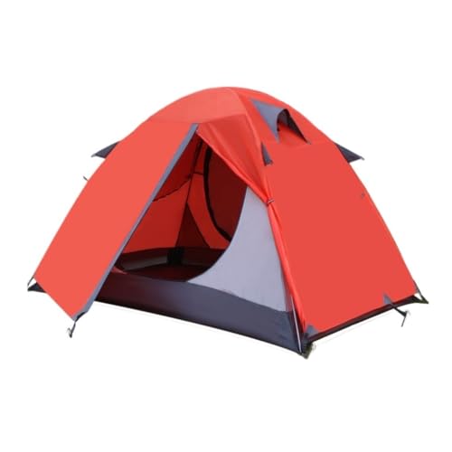 Tent for Camping Zelt Outdoor Supplies Doppel Camping Zelt Picknick Regendicht Camping Bergsteigen Ausrüstung Zelt Tragbares Zelt Zelte (Color : Red, Size : A) von LQVAIPT