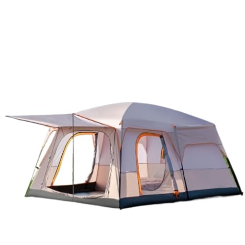 Tent for Camping Zwei Schlafzimmer Und EIN Wohnzimmer, Outdoor-Zelt, Luxuriöses Zelt, Regen- Und Sonnensicheres Camping-Familien-Grillzelt Zelte (Color : Gold, Size : A) von LQVAIPT