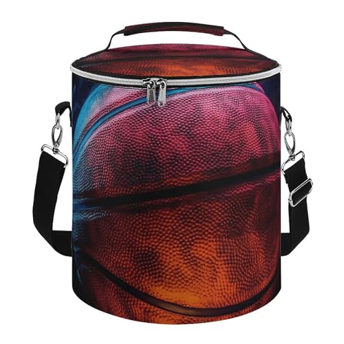 Camping-Kühltasche, Basketball-Sport, bedruckte Kühltasche, isolierte Reise-Kühltasche, Lebensmittel-Kühltasche von LQWOK