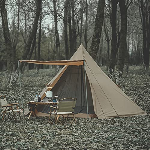LRVTREC Großes indisches Tipi-Zelt für Erwachsene, Camping-Pyramide, Tipi-Zelt mit doppelter Netztür, freistehendes, wasserdichtes Zelt für Camping, Wandern von LRVTREC