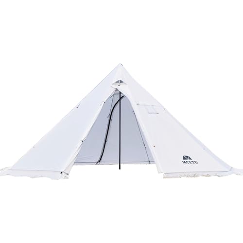 LRVTREC Tipi-Warmzelt für 5–8 Personen mit Ofenanschluss, Camping-Pyramide, Tipi-Zelt für Camping, Rucksackreisen, Wandern, Tipi-Zelt mit Ofenanschluss von LRVTREC