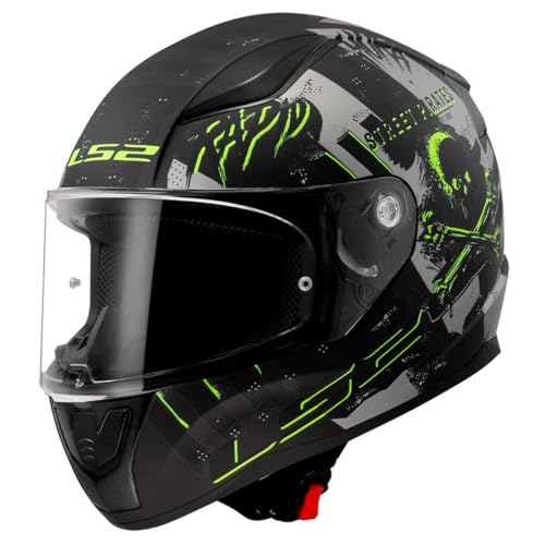 LS2 Rapid II Motorradhelm, Schwarz/Gelb, XS LS2 Rapid II Motorradhelm, Schwarz/Gelb, XS von LS2