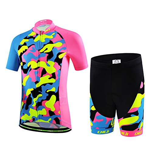 LSERVER-Kinder Radtrikot-Set (Fahrrad Trikot Kurzarm + Radhose) von LSERVER