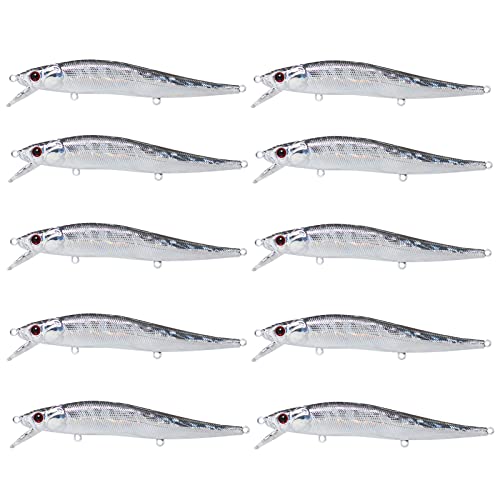 LSHDCER 10 Stück Unlackierte Angelköder, blanko, Unbemalte Angelköder Harte Kunstköder DIY Blank Köder Kit mit 3D-Angelaugen, 12cm/12g Stil B LSHDCER 10 Stück Unlackierte Angelköder, blanko, Unbemalte Angelköder Harte Kunstköder DIY Blank Köder Kit mit 3D-Angelaugen, 12cm/12g Stil B von LSHDCER