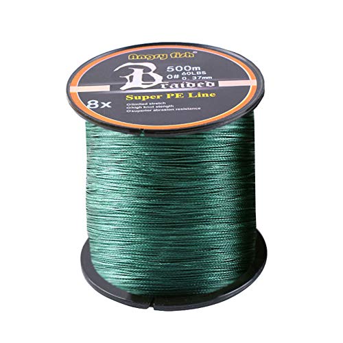 LSHEL Geflochtene Angelschnur 8fach 500m PE Super Starke Geflochtene Schnüre, Dunkelgrün, 1.0# 0.17mm/9.09kg/20lb LSHEL Geflochtene Angelschnur 8fach 500m PE Super Starke Geflochtene Schnüre, Dunkelgrün, 1.0# 0.17mm/9.09kg/20lb von LSHEL