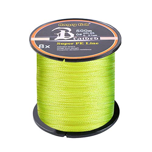 LSHEL Geflochtene Angelschnur 8fach 500m PE Super Starke Geflochtene Schnüre, Gelb, 0.8# 0.15mm/8.18kg/18lb LSHEL Geflochtene Angelschnur 8fach 500m PE Super Starke Geflochtene Schnüre, Gelb, 0.8# 0.15mm/8.18kg/18lb von Gagaciso