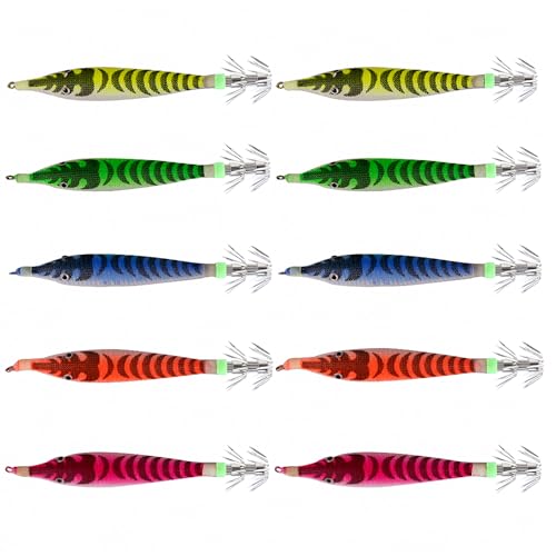 LSHEL Garnelen Köder für Angeln Squid Jigs Octopus Tihtenfisch Kunstköder Angelköder 10 Stück LSHEL Garnelen Köder für Angeln Squid Jigs Octopus Tihtenfisch Kunstköder Angelköder 10 Stück von CHICHL