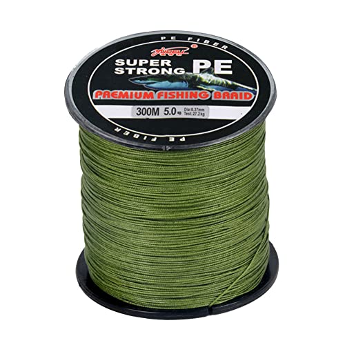 LSHEL Geflochtene Angelschnur 4 Fach Braided Fishing Line 300m, Armeegrün, 1.5#0.20mm/9.9kg/22lb LSHEL Geflochtene Angelschnur 4 Fach Braided Fishing Line 300m, Armeegrün, 1.5#0.20mm/9.9kg/22lb von LSHEL