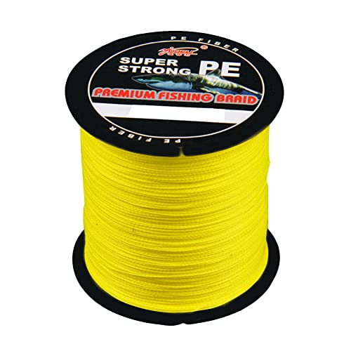 LSHEL Geflochtene Angelschnur 4 Fach Braided Fishing Line 300m, Gelb, 3.5# 0.30mm/20.8kg/40lb LSHEL Geflochtene Angelschnur 4 Fach Braided Fishing Line 300m, Gelb, 3.5# 0.30mm/20.8kg/40lb von LSHEL