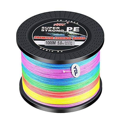 LSHEL Geflochtene Angelschnur 4 Stränge 1000m PE Super Starke Geflochtene Schnüre für Süßwasser Salzwasser, Mehrfarben, 1.5#0.20mm/9.9kg/22lb LSHEL Geflochtene Angelschnur 4 Stränge 1000m PE Super Starke Geflochtene Schnüre für Süßwasser Salzwasser, Mehrfarben, 1.5#0.20mm/9.9kg/22lb von LSHEL