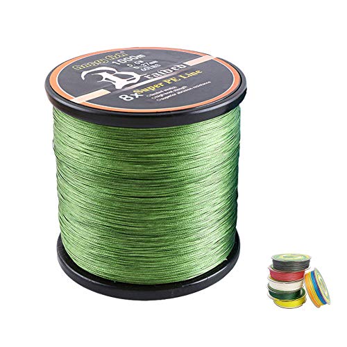 LSHEL Geflochtene Angelschnur 8fach 1000m PE Super Starke Geflochtene Schnüre, Armee-Grün, 0.4# 0.10mm/4.5kg/10lb LSHEL Geflochtene Angelschnur 8fach 1000m PE Super Starke Geflochtene Schnüre, Armee-Grün, 0.4# 0.10mm/4.5kg/10lb von LSHEL
