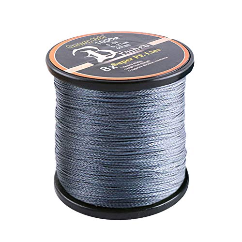 LSHEL Geflochtene Angelschnur 8fach 1000m PE Super Starke Geflochtene Schnüre, Grau, 0.8# 0.15mm/8.18kg/18lb LSHEL Geflochtene Angelschnur 8fach 1000m PE Super Starke Geflochtene Schnüre, Grau, 0.8# 0.15mm/8.18kg/18lb von LSHEL