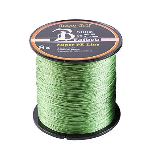 LSHEL Geflochtene Angelschnur 8fach 500m PE Super Starke Geflochtene Schnüre, Armee-Grün, 0.6# 0.12mm/6.8kg/15lb LSHEL Geflochtene Angelschnur 8fach 500m PE Super Starke Geflochtene Schnüre, Armee-Grün, 0.6# 0.12mm/6.8kg/15lb von LSHEL