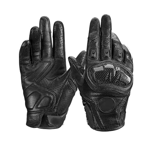 LSHIJI Motorradhandschuhe Motorrad-Rennhandschuhe Männer Frauen Handschuhe Sommer Atmungsaktive Motorrad Guantes Moto Motocross Radfahren Schutzhandschuhe Motorrad Handschuhe(Noir,M) von LSHIJI