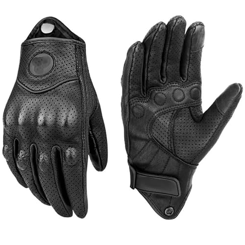 LSHIJI Motorradhandschuhe Motorradhandschuhe Herren Damen Moto Radfahren Winterhandschuhe Motorrad Motocross Motorhandschuhe Motorrad Handschuhe(Perforated,M) von LSHIJI