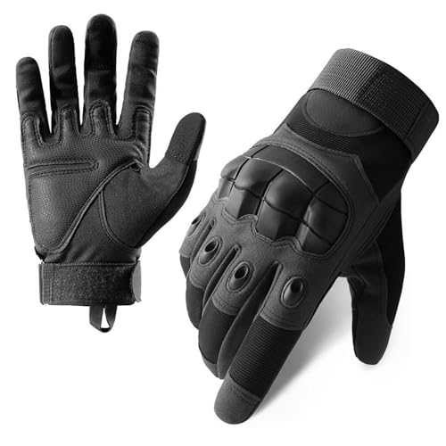 LSHIJI Motorradhandschuhe Motorradhandschuhe Vollfinger-Motocross-Handschuhe rutschfeste Guantes Moto Outdoor Sport Motorradausrüstung Motorbiker Racing Handschuhe Motorrad Handschuhe(Z908 Black,M) von LSHIJI