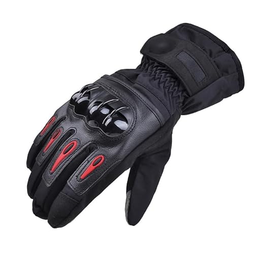 LSHIJI Motorradhandschuhe Motorradhandschuhe Winter Warm Wasserdicht Winddicht Schutzhandschuhe Wasserdicht Guantes Motorrad Handschuhe(3,M) von LSHIJI