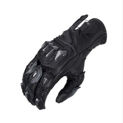 LSHIJI Motorradhandschuhe Motorradhandschuhe rutschfeste verschleißfeste Vollfinger-Fahrradhandschuhe Knights Equipment Motorrad Handschuhe(Noir,L) von LSHIJI